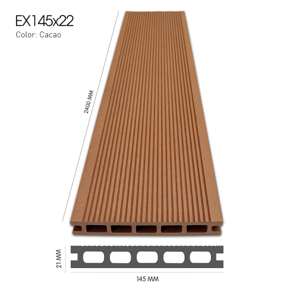 Gỗ Nhựa EX145x22 Cacao