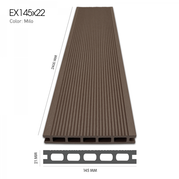 Gỗ Nhựa EX145x22 Milo