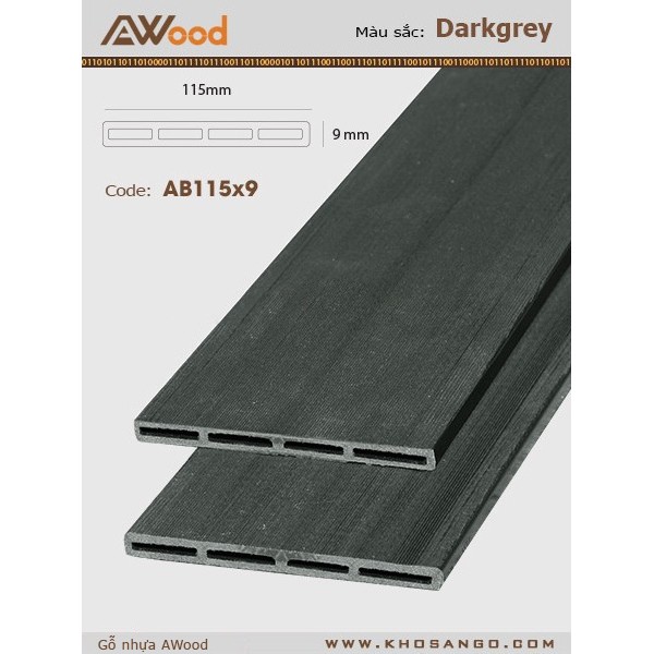 AWood AB115x9 Darkgrey