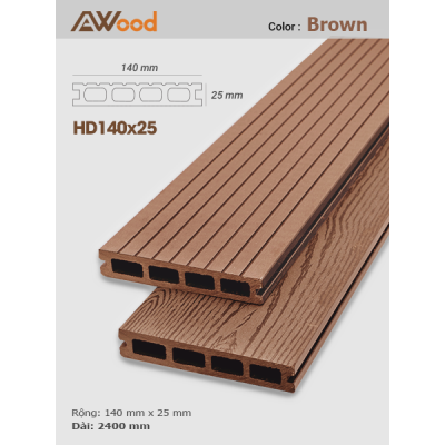 Sàn gỗ AWood HD140x25-4 Brown