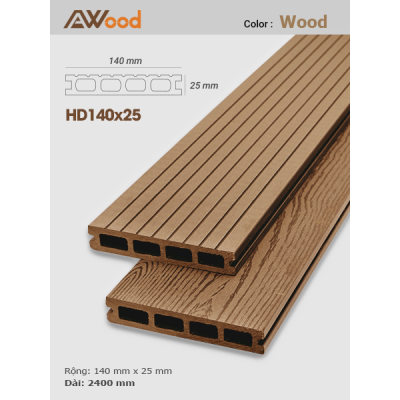 Sàn gỗ AWood HD140x25-4 Wood