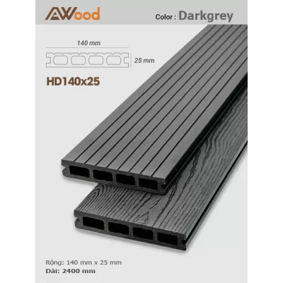 Sàn gỗ AWood HD140x25-4 Darkgrey