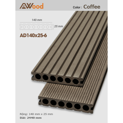 Sàn gỗ AWood AD140x25-6 Coffee