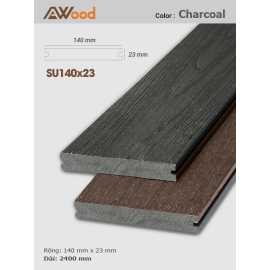 Sàn gỗ AWood SU140x23 Charcoal