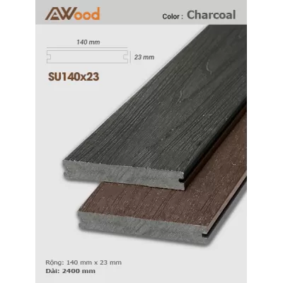 Sàn gỗ AWood SU140x23 Charcoal