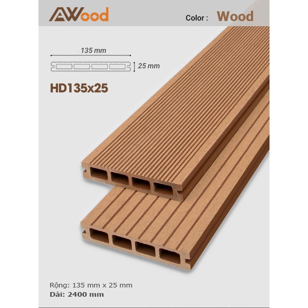 Sàn gỗ AWood HD135x25 wood