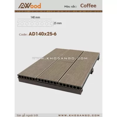 Sàn gỗ AWood AD140x25-6 Coffee