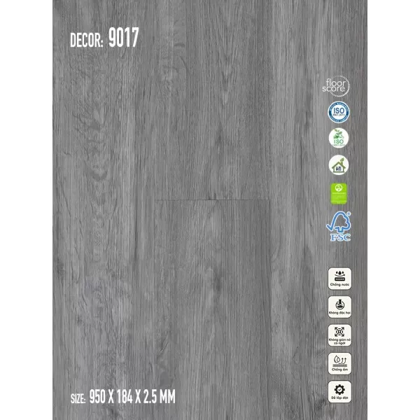 Sàn nhựa Galaxy Vân Gỗ 9017