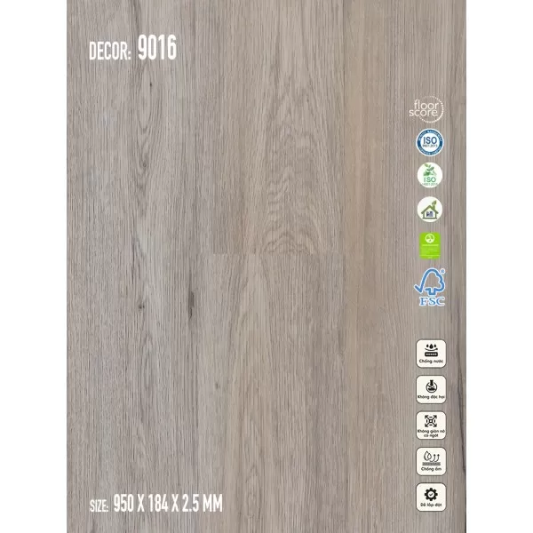Sàn nhựa Galaxy Vân Gỗ 9016