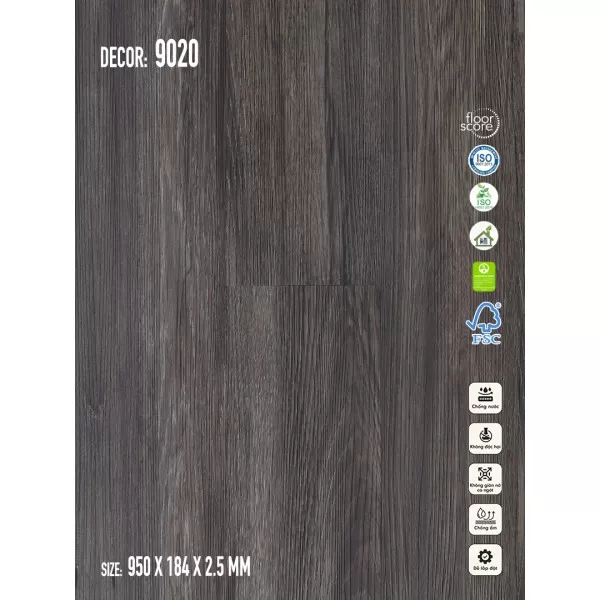 Sàn nhựa Galaxy Vân Gỗ 9020