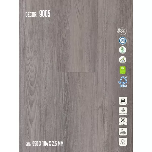 Sàn nhựa Galaxy Vân Gỗ 9005