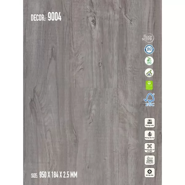 Sàn nhựa Galaxy Vân Gỗ 9004