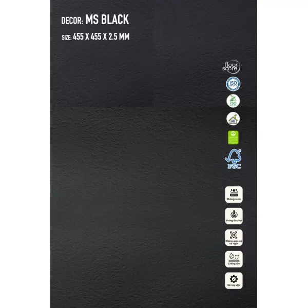 Sàn nhựa Galaxy Giả Đá MS BL ACK