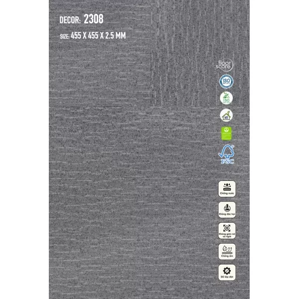 Sàn Nhựa Galaxy Vân Thảm 2308