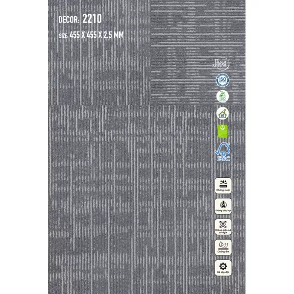 Sàn Nhựa Galaxy Vân Thảm 2210