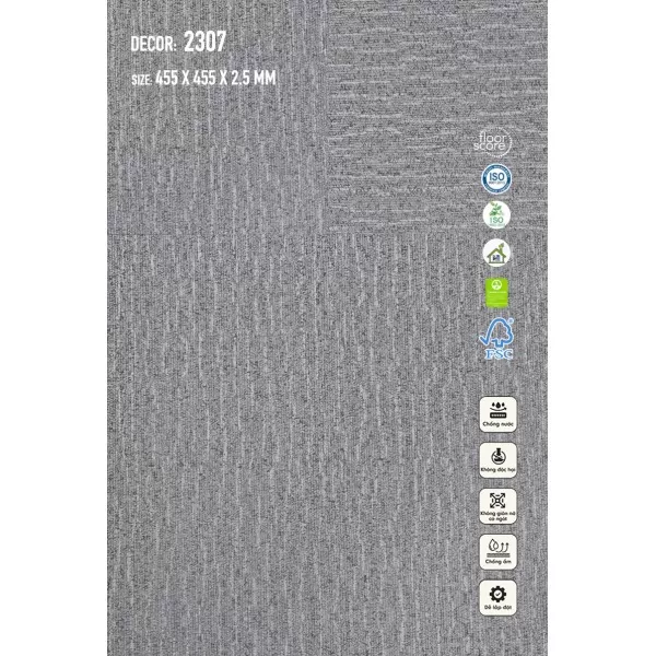 Sàn Nhựa Galaxy Vân Thảm 2307