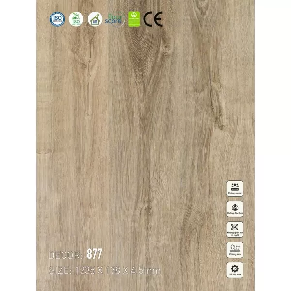 Sàn nhựa VinapoLy 4.5mm 877