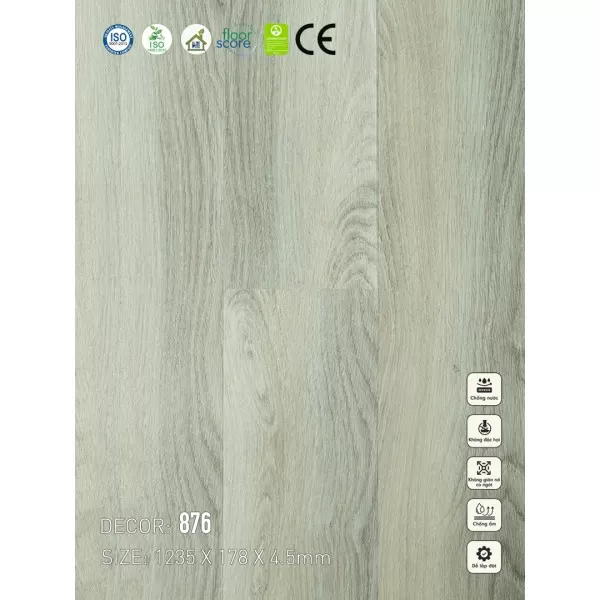 Sàn nhựa Vina Spc 4.5mm 876